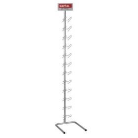 Safta Expositor de Carros Portamochilas Vacio - Estructura Metalica Resistente - Capacidad para 12 Mochilas - Color Acero