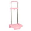 Safta Carro Portamochilas - Ruedas Antivibracion - Sujecion Universal - 300x230x850mm - Color Rosa