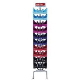 Safta Expositor con 10 Carros Portamochilas - Ruedas Antivibracion - Bandeja Ajustable - Sistema Universal para Mochilas - Material Resistente - Colores Surtidos
