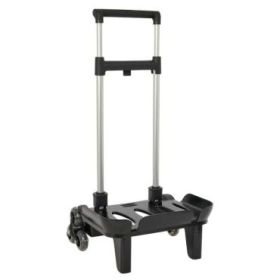 Safta Carro Portamochilas - Sistema de Triple Rueda - Material Resistente - 320x235x880mm - Color Negro
