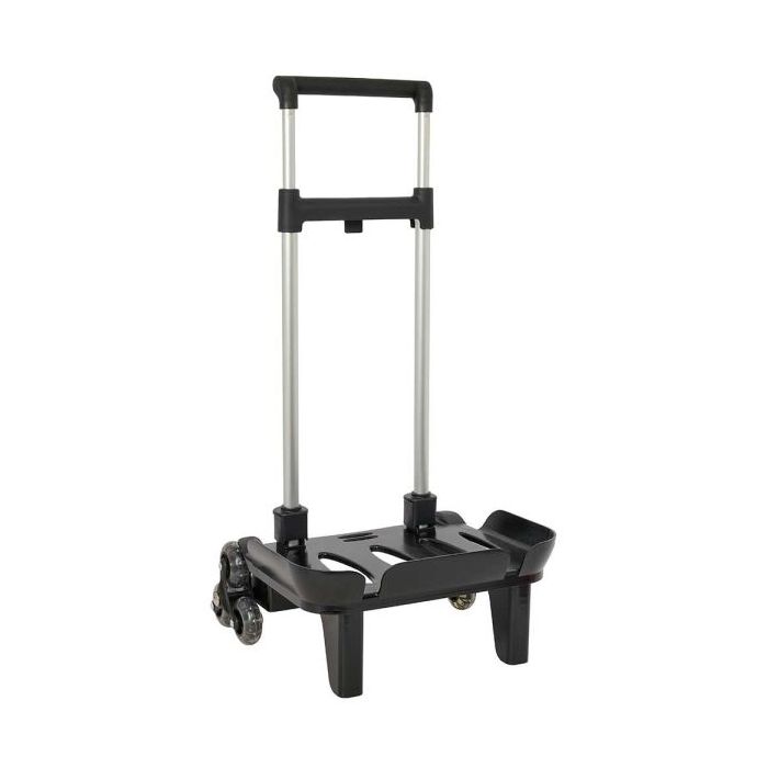 Safta Carro Portamochilas - Sistema de Triple Rueda - Material Resistente - 320x235x880mm - Color Negro
