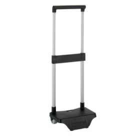 Safta Carro Portamochilas - Sujecion Universal - Material Resistente - Ruedas de PVC - Modelo Patentado - 26x10x34cm - Color Negro