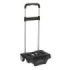 Safta Carro Portamochilas - Bolsillo Frontal - Tirador Doble - Bolsillo Interior - Bolsillo Trasero con Cremallera - Hombreras Ajustables - Asa Superior de Mano - 300x230x950mm - Color Negro
