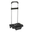 Safta Carro Portamochilas - Bolsillo Frontal - Tirador Doble - Bolsillo Interior - Bolsillo Trasero con Cremallera - Hombreras Ajustables - Asa Superior de Mano - 300x230x950mm - Color Negro