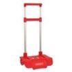 Safta Carro Portamochilas - Plegable - Ruedas Silenciosas - Cubierta de Goma - Sistema Antivuelco - Universal - 30x23x85cm - Color Rojo