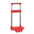 Safta Carro Portamochilas - Sujecion Universal - Material Resistente - Ruedas de PVC - Modelo Patentado - 26x10x34cm - Color Rojo