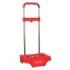 Safta Carro Portamochilas - Acero Pintado - Ruedas Silenciosas - Compacto Cerrado - Extensible Altura - Variada - Facil de Transportar - 300x230x525mm - Color Rojo