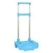 Safta Carro Portamochilas - Ruedas Silenciosas - Cubierta Protectora - Seguridad Antivuelco - Sujecion Universal - 30x23x85cm - Color Azul Claro