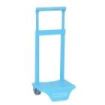 Safta Carro Portamochilas - Sujecion Universal - Material Polipropileno Resistente - Ruedas de PVC - 18x16x35cm - Color Azul Claro
