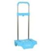 Safta Carro Portamochilas - Ruedas Antivibracion - Sistema de Sujecion Universal - 32x16x44cm - Color Azul Claro
