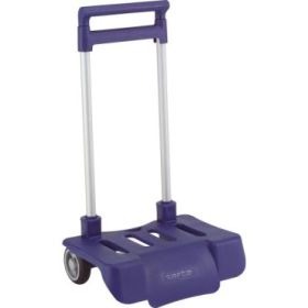 Safta Carro Portamochilas - Ruedas Antivibracion - Plegable y Compacto - Sistema Antivuelco - Material Resistente - Modelo Patentado - 32x16x44cm - Color Azul Marino