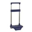 Safta Carro Portamochilas - Sujecion Universal - Material Resistente - Ruedas de PVC - 26x10x34cm - Color Azul Marino