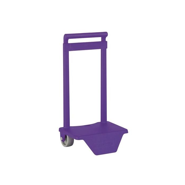 Safta Carro Portamochilas - Sujecion Universal - Material Resistente - Ruedas de PVC - Modelo Patentado - 22x10x27cm - Color Morado