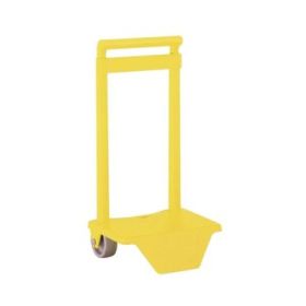 Safta Carro Portamochilas - Sujecion Universal - Material Resistente - Ruedas de PVC - 18x16x35cm - Color Amarillo