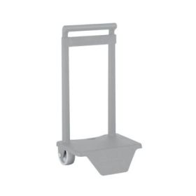 Safta Carro Portamochilas - Sujecion Universal - Material Resistente - Ruedas de PVC - 18x16x35cm - Color Gris
