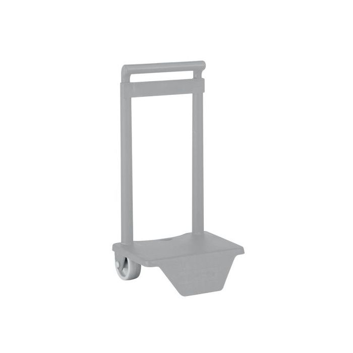 Safta Carro Portamochilas - Sujecion Universal - Material Resistente - Ruedas de PVC - 18x16x35cm - Color Gris