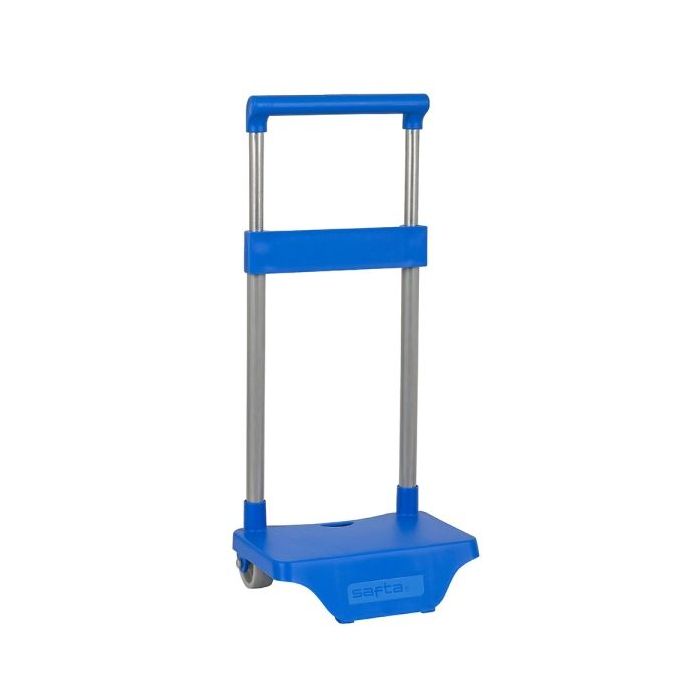 Safta Carro Portamochilas - Sujecion Universal - Material Resistente - Ruedas de PVC - Modelo Patentado - 26x10x34cm - Color Azul