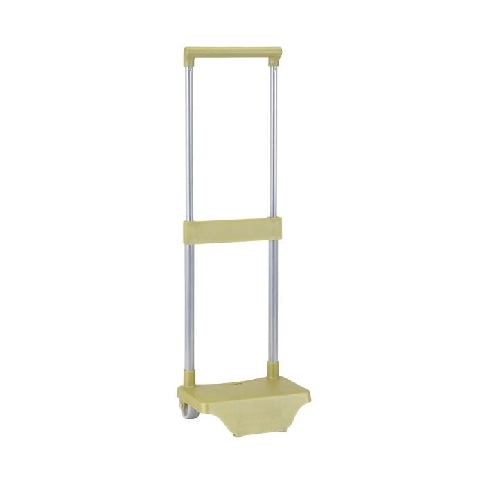 Safta Carro Portamochilas - Sujecion Universal - Ruedas de PVC - Material Resistente - 26x10x34cm - Color Verde