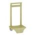 Safta Carro Portamochilas - Sujecion Universal - Material Polipropileno - Ruedas de PVC - 18x16x35cm - Color Verde
