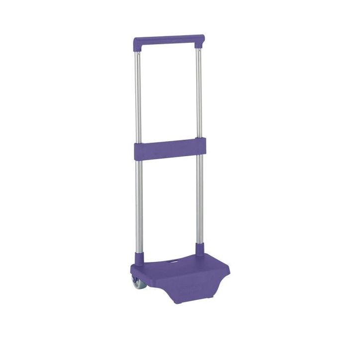 Safta Carro Portamochilas - Sujecion Universal - Material Resistente - Ruedas de PVC - Modelo Patentado - 26x10x34cm - Color Violeta