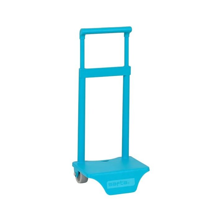 Safta Carro Portamochilas - Sujecion Universal - Material Resistente - Ruedas de PVC - Modelo Patentado - 22x10x27cm - Color Turquesa