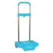 Safta Carro Portamochilas - Ruedas Antivibracion - Sistema de Sujecion Universal - Material Resistente - 32x16x44cm - Color Turquesa