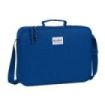 Safta Blackfit8 Oxford Maletin con Cremallera - Bandolera Ajustable - Asa Forrada - Doble Tirador Cremallera - Fondo Semirigido - 6L - 380x60x280mm - Color Azul Oscuro