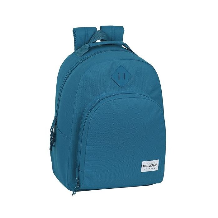 Safta Blackfit8 Egeo Mochila Adaptable a Carro - Tirador Doble - Bolsillo Frontal - Hombreras Ergonomicas - Asa Forrada - 20.1L - 320x150x420mm - Color Azul