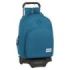 Safta Blackfit8 Egeo Mochila con Carro - Bolsillo Frontal - Tirador Doble - Hombreras Ergonomicas - Carro Resistente de Polipropileno - Ruedas de Goma - 20.1L - 320x150x420mm - Color Azul