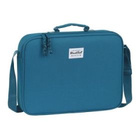 Safta Blackfit8 Egeo Maletin con Cremallera - Bandolera Ajustable - Asa Forrada - Doble Tirador en Cremallera - Fondo Interior Semirigido - 6L - 380x60x280mm - Color Azul