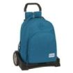 Safta Blackfit8 Egeo Mochila con Carro - Tirador Doble - Bolsillo Frontal - Hombreras Acolchadas - Asa Forrada - Mochila Extraible - Ruedas Antivibracion - 320x150x420mm - Color Azul