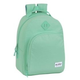 Safta Blackfit8 Mochila Adaptable a Carro - Tirador Doble - Bolsillo Frontal - Hombreras Ergonomicas - Asa Forrada - 20.1L - 320x150x420mm - Color Turquesa