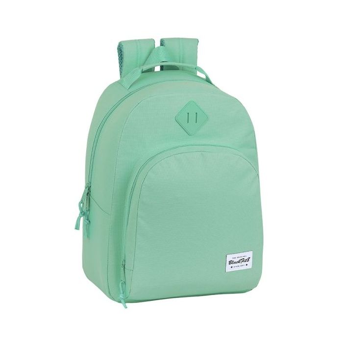 Safta Blackfit8 Mochila Adaptable a Carro - Tirador Doble - Bolsillo Frontal - Hombreras Ergonomicas - Asa Forrada - 20.1L - 320x150x420mm - Color Turquesa