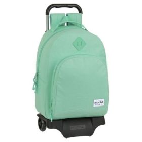 Safta Blackfit8 Mochila con Carro - Bolsillo Frontal - Doble Tirador - Hombreras Acolchadas - Asa Forrada - Mochila Extraible - 20.1L - 320x150x420mm - Color Turquesa