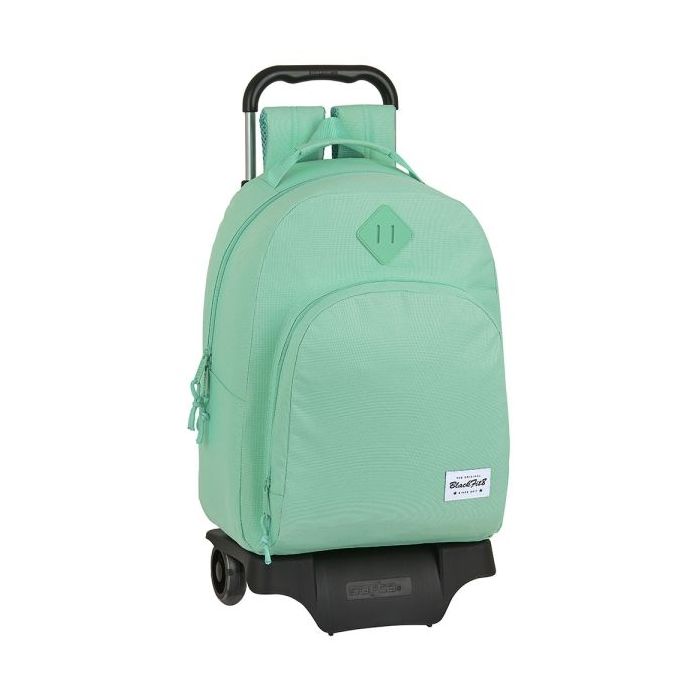 Safta Blackfit8 Mochila con Carro - Bolsillo Frontal - Doble Tirador - Hombreras Acolchadas - Asa Forrada - Mochila Extraible - 20.1L - 320x150x420mm - Color Turquesa