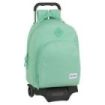 Safta Blackfit8 Mochila con Carro - Bolsillo Frontal - Doble Tirador - Hombreras Acolchadas - Asa Forrada - Mochila Extraible - 20.1L - 320x150x420mm - Color Turquesa