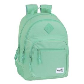 Safta Blackfit8 Mochila con 2 Compartimentos - Antirozaduras - Adaptable a Carro - Portabotellas - Tirador Doble - Hombreras Ergonomicas - 20L - 320x150x420mm - Color Turquesa