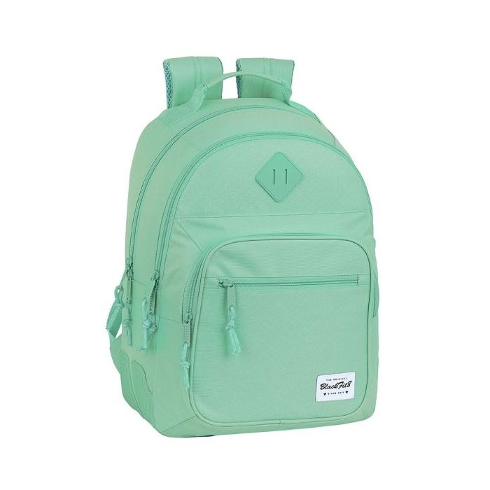 Safta Blackfit8 Mochila con 2 Compartimentos - Antirozaduras - Adaptable a Carro - Portabotellas - Tirador Doble - Hombreras Ergonomicas - 20L - 320x150x420mm - Color Turquesa