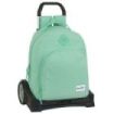 Safta Blackfit8 Mochila con Carro - Tirador Doble - Hombreras Ergonomicas - Mochila Extraible - Ruedas Antivibracion - 320x150x420mm - Color Turquesa