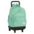 Safta Blackfit8 Mochila con Carro - Extraible - Bolsillo Frontal - Portabotellas - Hombreras Acolchadas - Asa Acolchada - Faldon Cubre Ruedas - Tarjeta ID - Base Reforzada - Color Turquesa