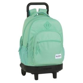 Safta Blackfit8 Mochila con Carro - Extraible - Bolsillo Frontal - Portabotellas - Hombreras Acolchadas - Asa Acolchada - Faldon Cubre Ruedas - Tarjeta ID - Base Reforzada - Color Turquesa