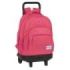 Safta Blackfit8 Fresa Mochila con Carro - Extraible - Bolsillo Frontal - Bolsillo Lateral - Tirador Doble - Hombreras Acolchadas - Tarjeta ID - Bandeja PVC - 33L - 330x220x450mm - Color Rosa