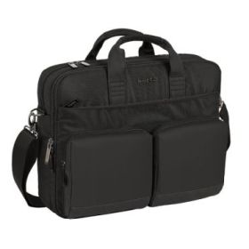 Safta Business Maletin para Portatil hasta 15.6" - Interior Acolchado - Compartimento para Tablet 10.6" - Bolsillos Frontales - Conector USB - Bandolera Ajustable - Asas Forradas - Color Negro