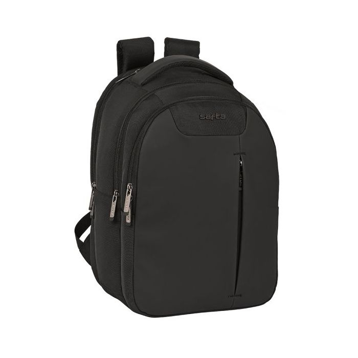Safta Business Mochila para Portatil hasta 15.6" - Conector USB - Portabotellas - Antirrobo - Organizador - Tirador Doble - Color Negro