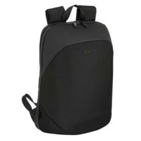 Safta Business Mochila para Portatil hasta 15.6" - Sistema Reduccion de Peso - Cierre Antirrobo - Conector USB - Espalda Transpirable - Color Negro
