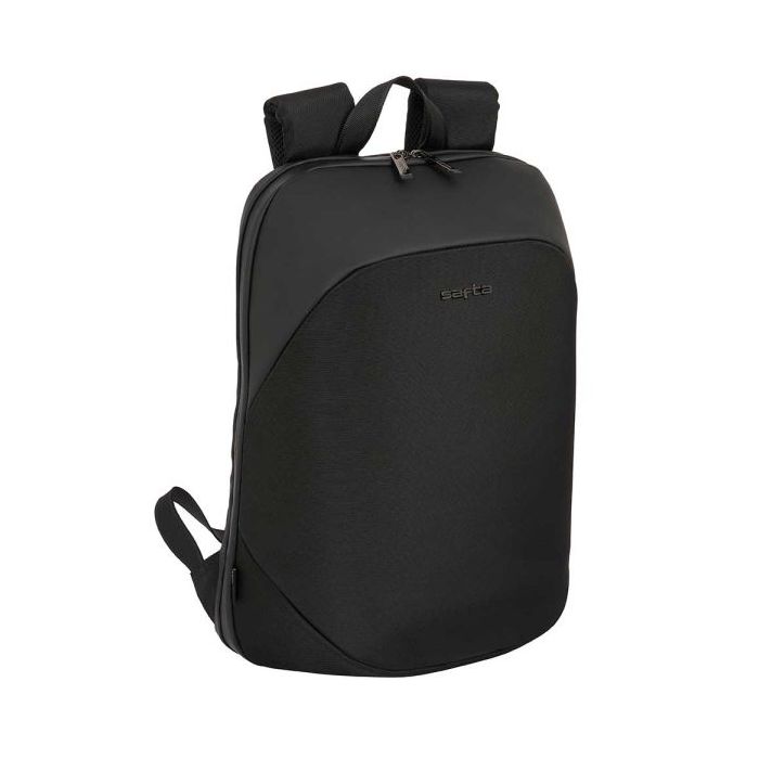 Safta Business Mochila para Portatil hasta 15.6" - Sistema Reduccion de Peso - Cierre Antirrobo - Conector USB - Espalda Transpirable - Color Negro