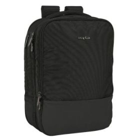 Safta Business Mochila para Portatil hasta 15.6" - Conector USB - Ergonomico - Organizador - Bolsillo Lateral - Cinta para Maleta - Interior Acolchado - Color Negro