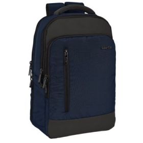Safta Business Mochila para Portatil hasta 15.6" - Conector USB - Bolsillo para Tablet - Portabotellas - Organizador en Frontal - Tirador Doble - 290x150x440mm - Color Azul Marino