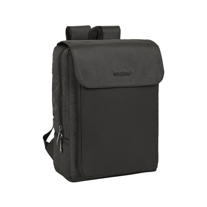 Safta Business Mochila para Portatil hasta 13.3" - Cierre Doble - Conector USB - Rejilla Transpirable - Cinta para Maleta - Asa Superior - 13.6L - 290x120x390mm - Color Gris Oscuro