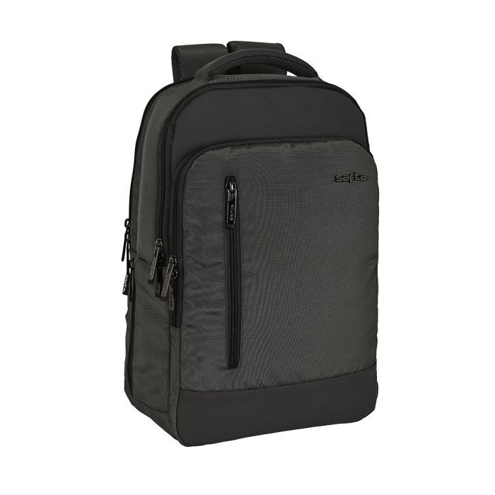 Safta Business Mochila para Portatil hasta 15.6" - Conector USB - Bolsillo Lateral - Tirador Doble - Hombreras Acolchadas - Alojamiento para Gafas - 19.15L - 290x150x440mm - Color Gris Oscuro